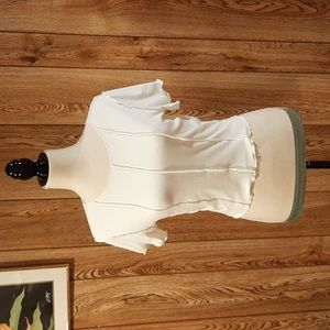 ☁️Windsor White Short-Sleeve Crop Top☁️